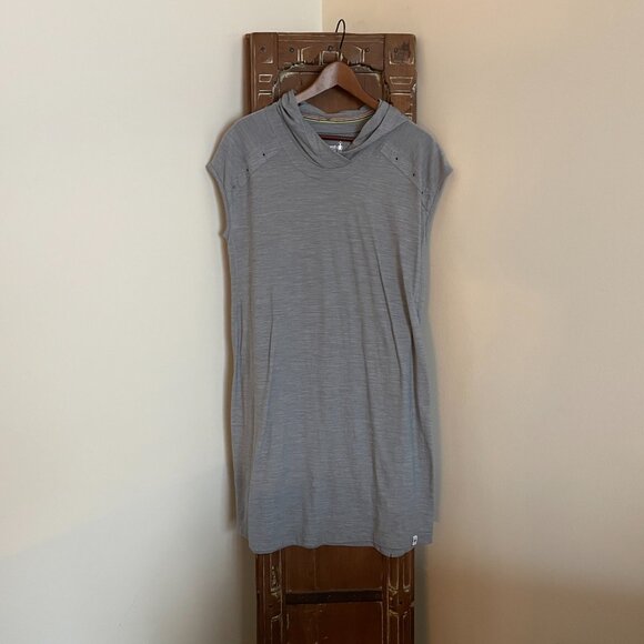 Smartwool Everyday Exploration Cap-Sleeve Hood Dress - Merino - Blue - Size L - Picture 2 of 8